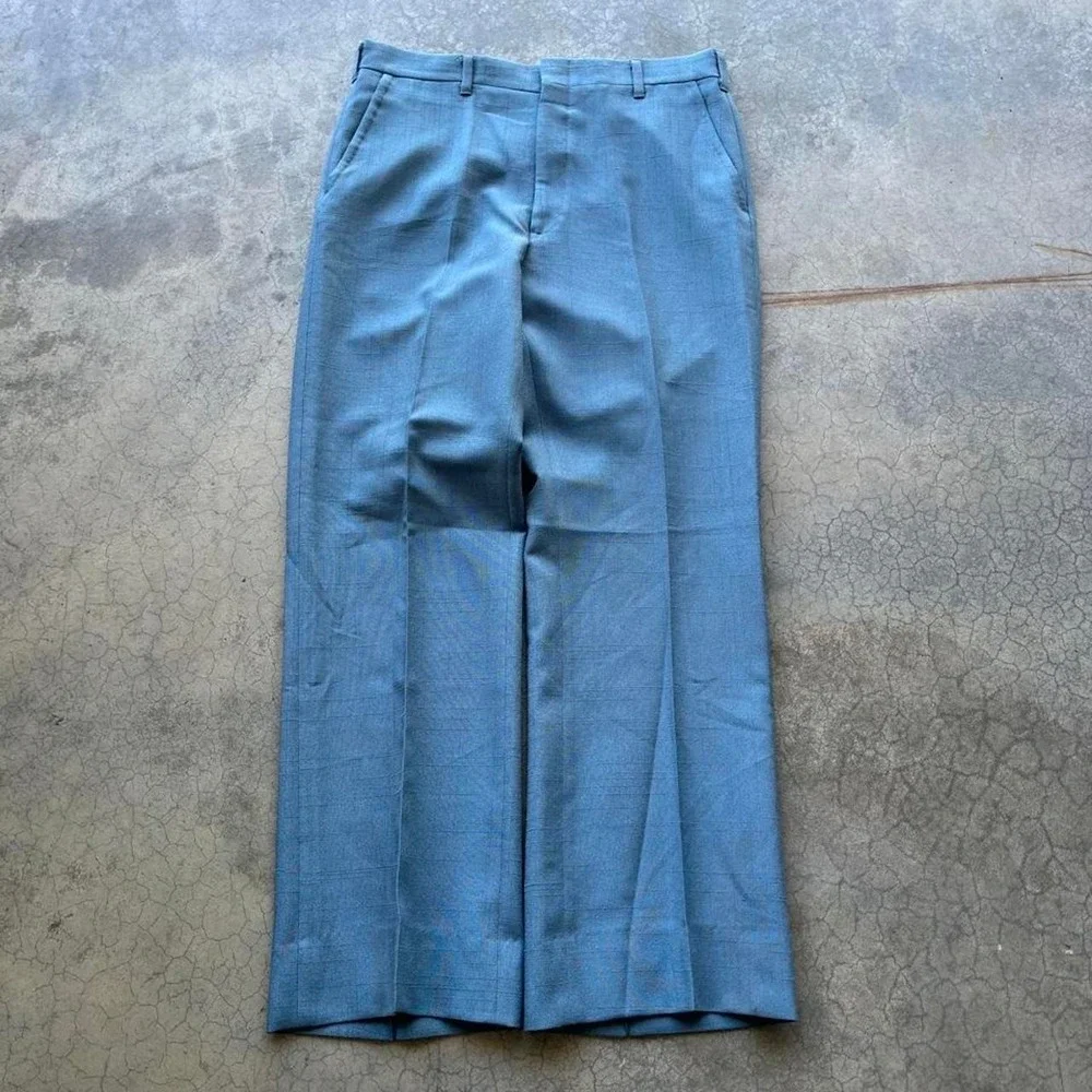 Vintage 70s/80s blue trouser dress pants 32